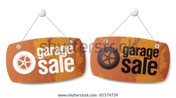 Garage Sale Signs Set Stock Vector Royalty Free 85374739