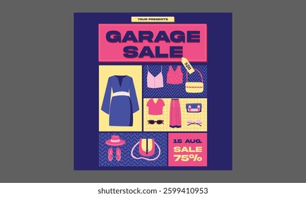 Garage Sale Socials Media. design perfect for prints,flyers,banners,invitations,promotions and more