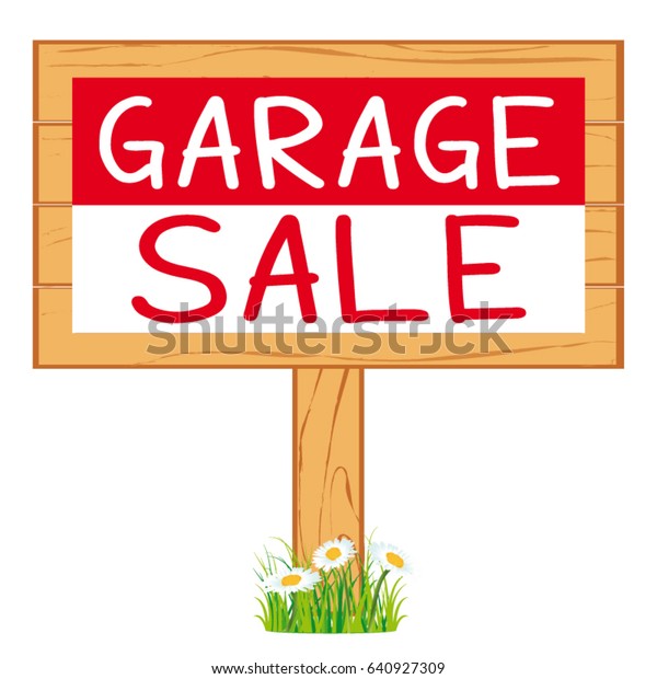 Garage Sale Woodboard Cleanout Vector Icon Stock Vector Royalty