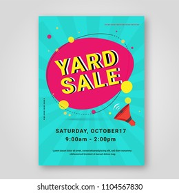 Garage Sale or Yard Sale Vintage Style Poster. 