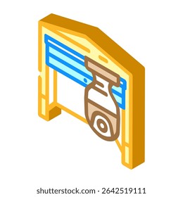 garage security camera isometric icon vector. garage security camera sign. isolated symbol illustration
