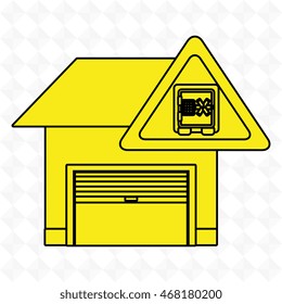garage security safe icon vector illustration graphic