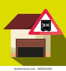 garage security safe icon vector illustration graphic