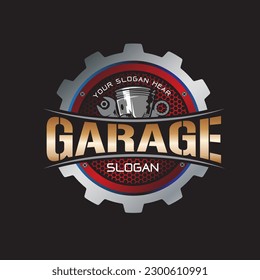 Garage service car logo template. Automotive logo design.  vector illustration.