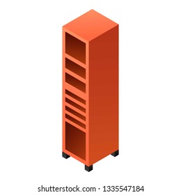 Garage shelf drawer icon. Isometric of garage shelf drawer vector icon for web design isolated on white background