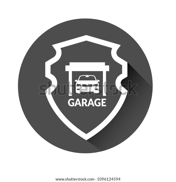 Garage and\
shield. security garage logo\
concept