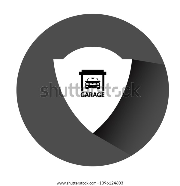 Garage and\
shield. security garage logo\
concept