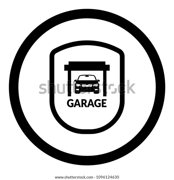 Garage and\
shield. security garage logo\
concept