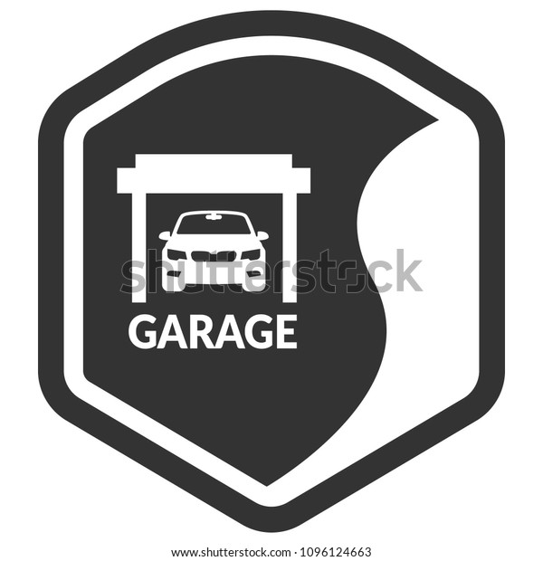 Garage and\
shield. security garage logo\
concept