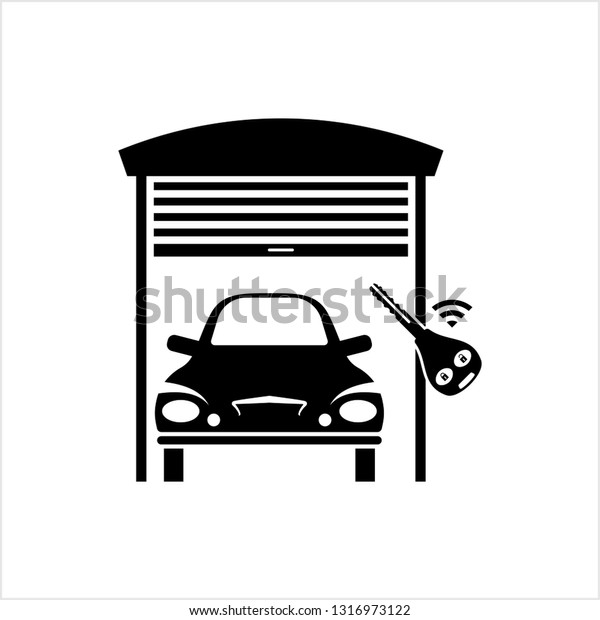 Garage Shutter Icon, Garage Gate Icon Vector\
Art Illustration