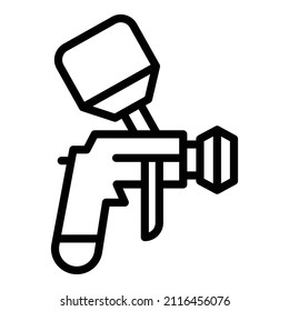 Garage Spritzer Symbol Umrissvektor. Gitarrenmaler. Spritzfarbe