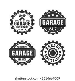 Coleção de design de ilustração de carimbo de garagem para banner, camiseta, adesivo, comunidade e mais