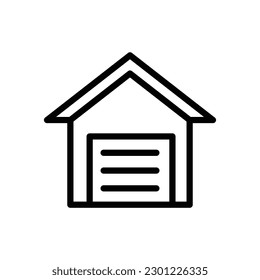 Garage Storage Thin line icon - Real Estate - EDITABLE STROKE - EPS Vector