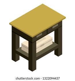Garage table icon. Isometric of garage table vector icon for web design isolated on white background