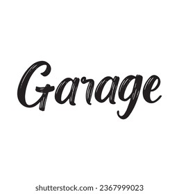 garage text on white background.