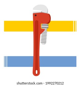 garage tools, equipment tools in flat vector