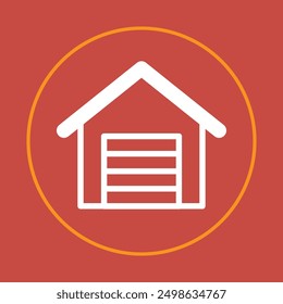 Garage trendy icon cute abstract beautiful vector illustration colorful artwork design