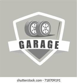 Garage and tyre badge