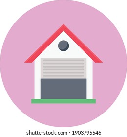 Garage, Vektorfarbsymbol