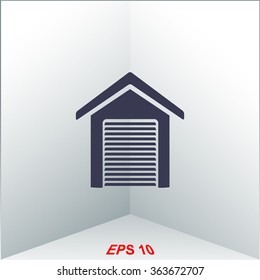 Garage vector icon.