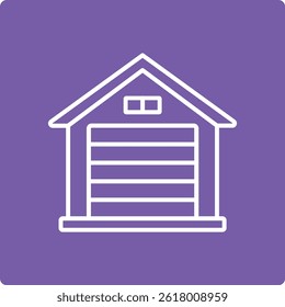 Ícone do vetor de garagem. Pode ser usado para impressão, aplicativos móveis e da Web.