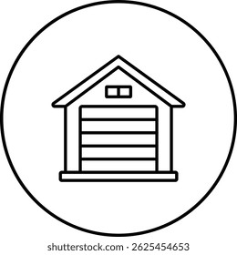 Ícone do vetor de garagem. Pode ser usado para impressão, aplicativos móveis e da Web.
