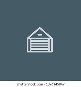 Garage vector icon. Garage concept stroke symbol design. Thin graphic elements vector illustration, outline pattern for your web site design, logo, UI. EPS 10.