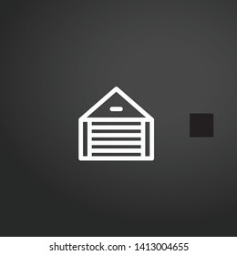 Garage vector icon. Garage concept stroke symbol design. Thin graphic elements vector illustration, outline pattern for your web site design, logo, UI. EPS 10.