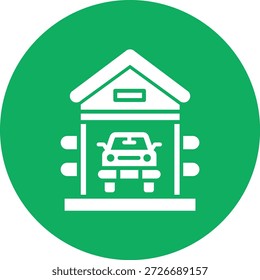 Ilustración de diseño de icono de Vector de garaje