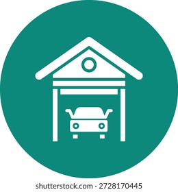 Ilustración de diseño de icono de Vector de garaje