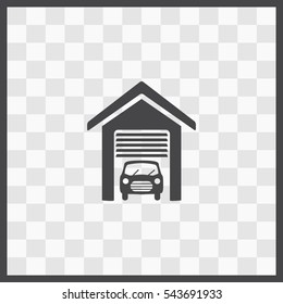 Garage vector icon. Isolated illustration. Business picture.