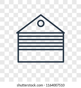 Garage vector icon isolated on transparent background, Garage logo concept