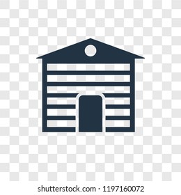 Garage vector icon isolated on transparent background, Garage transparency logo concept