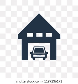 Garage vector icon isolated on transparent background, Garage transparency concept can be used web and mobile