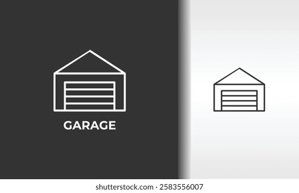 Garage Vector, Icon Or Logo Sign Isolated Symbol Illustration