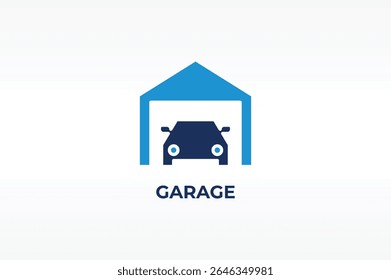 GARAGE vector, icon or logo sign isolated symbol illustration
