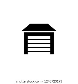 garage vector icon. garage sign on white background. garage icon for web and app