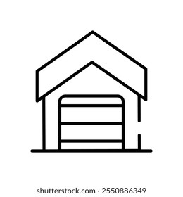 Garage vector icon stock illustration