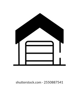 Garage vector icon stock illustration