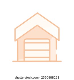 Garage vector icon stock illustration