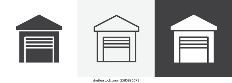 Garage vector icons collection graphic designs for ui designs