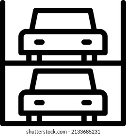 garage vector illustration isolated on a transparent background . color vector icons for concept or web graphics.