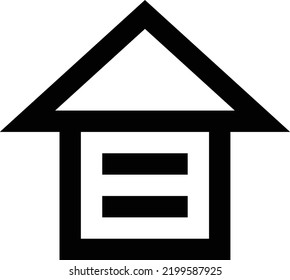 garage Vektorgrafik auf transparentem Hintergrund.Premium-Qualitätssymbole.Stroke Vektorsymbole für Konzept und Grafikdesign.