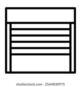 Garage Vector Line Icon Design