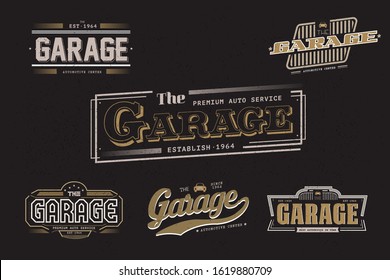 Garage Vintage Logo Automotive Badge