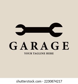 Garage vintage logo, icon and symbol, vector illustration design