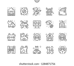 Garage Well-crafted Pixel Perfect Vector Thin Line Icons 30 2x Grid for Web Graphics and Apps. Simple Minimal Pictogram