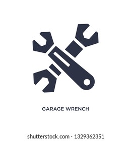 garage wrench icon. Simple element illustration from tools concept. garage wrench editable symbol design on white background. Can be use for web and mobile.