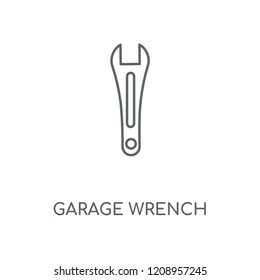 Garage Wrench linear icon. Garage Wrench concept stroke symbol design. Thin graphic elements vector illustration, outline pattern on a white background, eps 10.