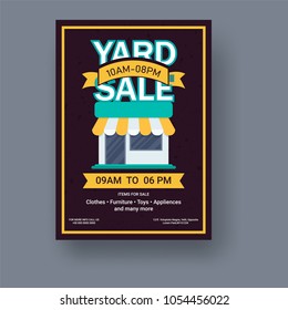 Garage Or Yard Sale Event Announcement Printable Poster Or Banner Template.